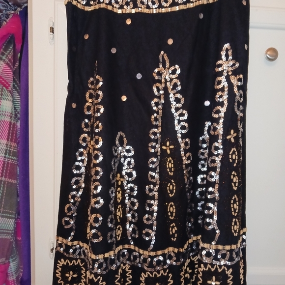 Lillie Rubin Black Skirt with Beads and Sequins - Picture 1 of 1